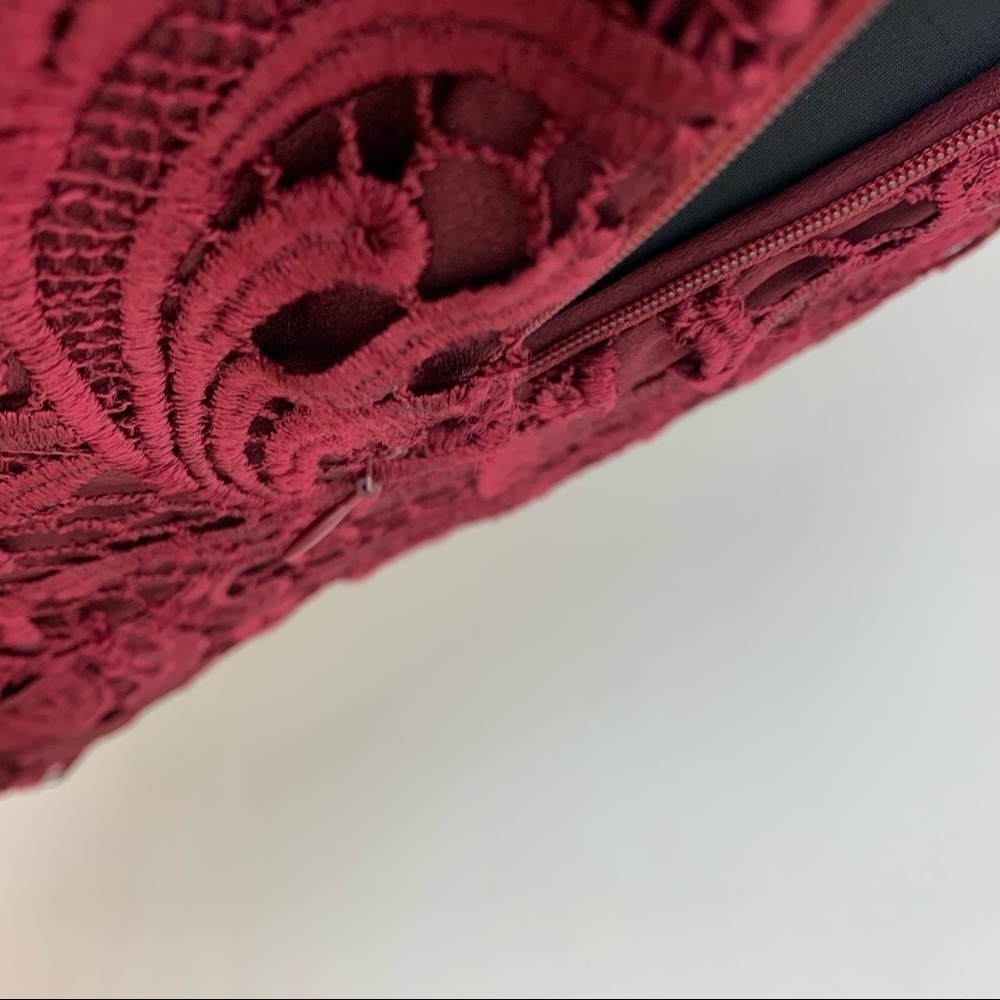 Dress The Population Red Berry Lace Mini Dress S - Picture 14 of 16
